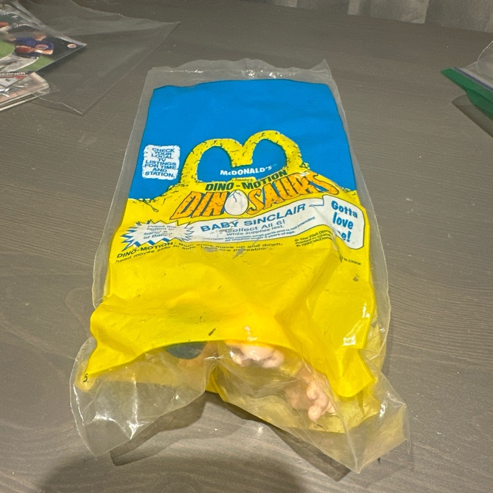 McDonald's Dino-Motion Baby Sinclair Toy - Blue and Yellow